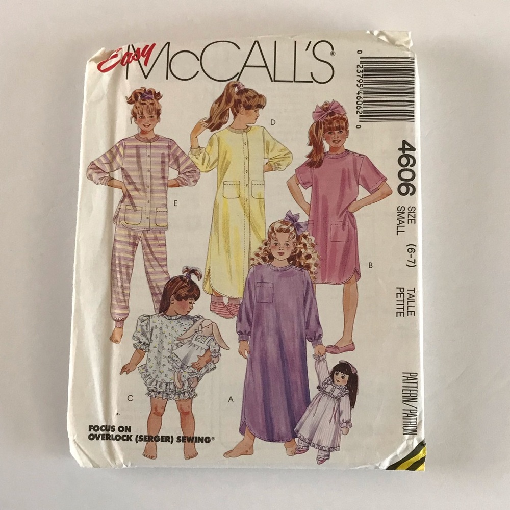 🧵3for12🧵 VTG McCall’s Pattern 4606 Child’s Sleepwear Booties